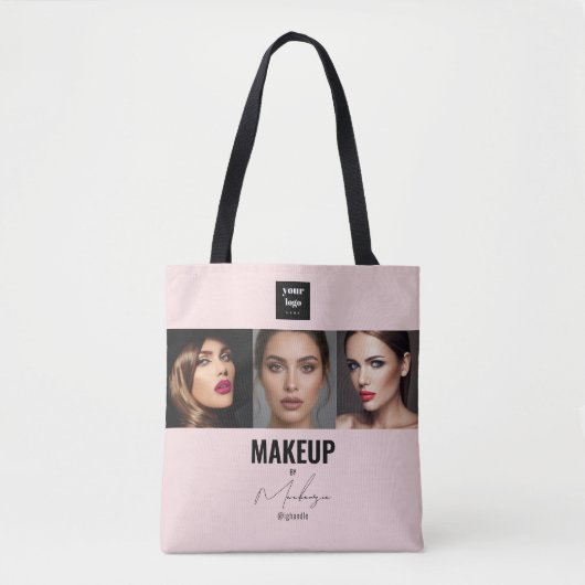 Tote Bag Logo de photo de studio de maquillage de script ro (Devant)