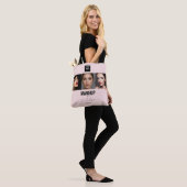 Tote Bag Logo de photo de studio de maquillage de script ro (Sur le modèle)