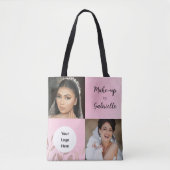 Tote Bag Logo de script photo boho rose tendre botanique mo (Devant)
