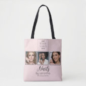 Tote Bag Logo de script rose Blush 3 Photo Salon de manucur (Devant)