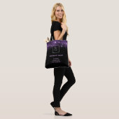Tote Bag Logo d'entreprise de parties scintillant violet no (Sur le modèle)