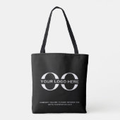 Tote Bag Logo d'entreprise Entreprise Promotionnel Noir (Dos)