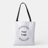 Tote Bag Logo d'entreprise et texte promotionnel | Blanc (Dos)