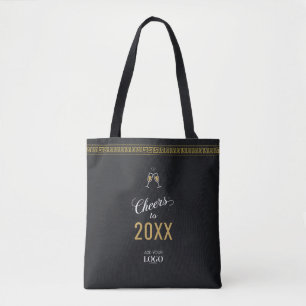 Tote Bag Logo d'entreprise moderne or grec méandre