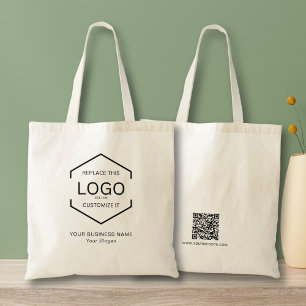 Tote Bag Logo d'entreprise simple Code QR