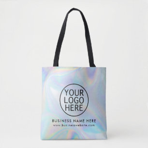 Tote Bag Logo d'entreprise simple Iridescente personnalisé