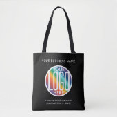 Tote Bag Logo d'entreprise simple promotionnel noir (Devant)