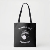 Tote Bag Logo d'équipe de bowling personnalisable (Devant)