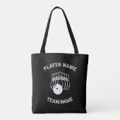 Tote Bag Logo d'équipe de bowling personnalisable (Dos)