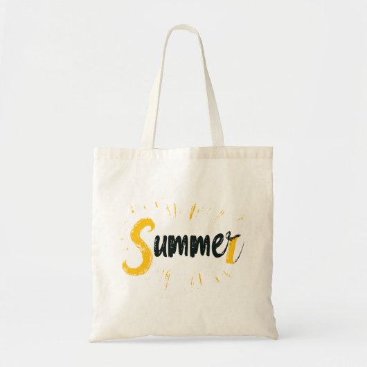 Tote Bag Logo d'été - Conception de texte d'été (Devant)
