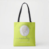 Tote Bag Logo d'or Studio de Beauté Jaune Coiffeurs Fourre- (Devant)