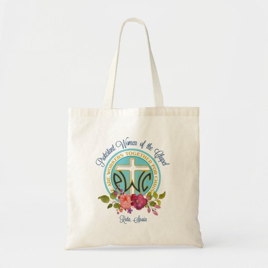 Tote Bag Logo floral fourre-tout de PWOC (Devant)