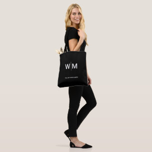 Tote Bag Logo Marque Noire   Entreprise Commerciale Société