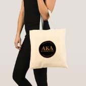 Tote Bag Logo Monogramme Or Noir d'affaires Trellis (Devant (produit))
