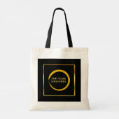 Tote Bag Logo noir moderne logo professionnel (Dos)