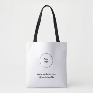 Tote Bag Logo personnalisé simple et élégant ici société t