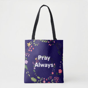 Tote Bag Logo Prière toujours Navy