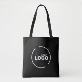 Tote Bag Logo professionnel moderne pour entreprise Noir (Devant)