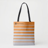 Tote Bag Logo Promotion Petite Entreprise Nom Grey Orange (Devant)