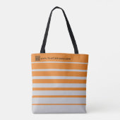 Tote Bag Logo Promotion Petite Entreprise Nom Grey Orange (Dos)