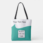 Tote Bag Logo promotionnel d'entreprise moderne Turquoise e (Dos)