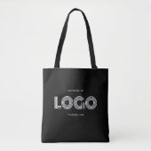 Tote Bag Logo rectangulaire noir et blanc moderne (Devant)