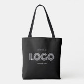 Tote Bag Logo rectangulaire noir et blanc moderne (Dos)