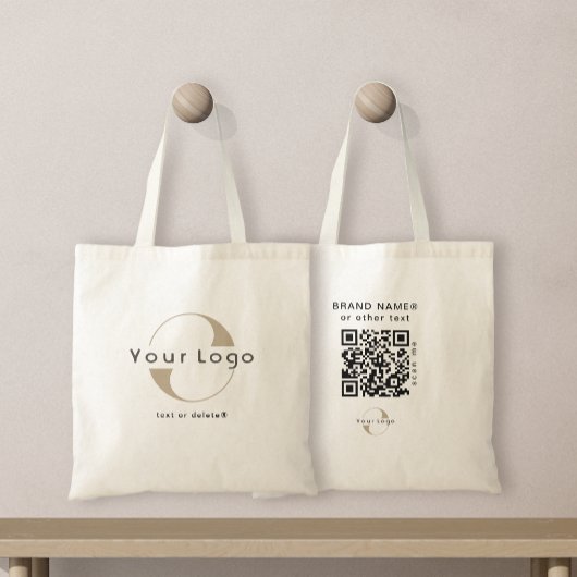 Tote Bag Logo recto verso et code QR sur Clean Company Busi