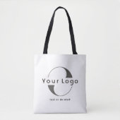 Tote Bag Logo recto verso et code QR, White Company Busines (Devant)
