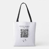 Tote Bag Logo recto verso et code QR, White Company Busines (Dos)