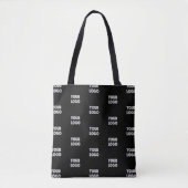 Tote Bag Logo simple à répéter | Noir (Devant)