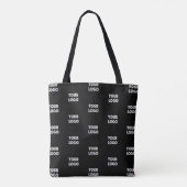 Tote Bag Logo simple à répéter | Noir (Dos)