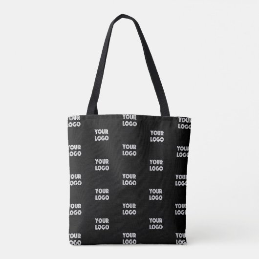 Tote Bag Logo simple à répéter | Noir (Dos)