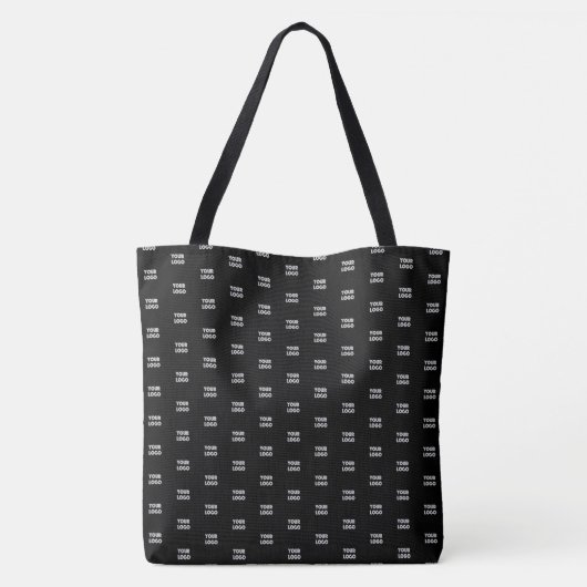 Tote Bag Logo simple à répéter | Noir (Dos)