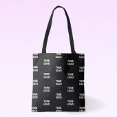 Tote Bag Logo simple à répéter | Noir