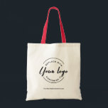Tote Bag Logo simple personnalisé de votre entreprise ici e<br><div class="desc">Il me plaît de voir plus de gens utiliser des sacs d'épicerie réutilisables pour aider l'environnement. Vous pouvez facilement customiser ces sacs fourre-tout avec votre logo et votre site Web et faire montrer à vos clients, clients, employés et clients votre marque avec un sac utilisable. Soutenez une façon plus écologique...</div>
