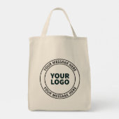 Tote Bag Logo téléchargé + Texte circulaire modifiable (Dos)