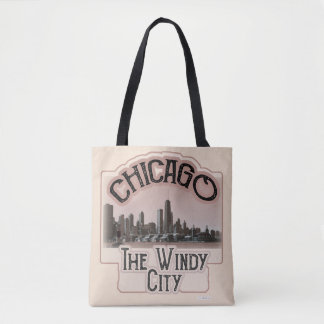 Tote Bag Logo touristique épique de Chicago Windy City Desi