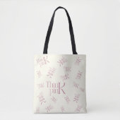 Tote Bag Logo typographique Moderne Gras Think Pink (Devant)