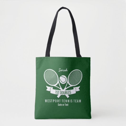 Tote Bag Logo vert fait sur commande personnalisé par boule (Devant)