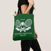 Tote Bag Logo vert fait sur commande personnalisé par boule (De près)