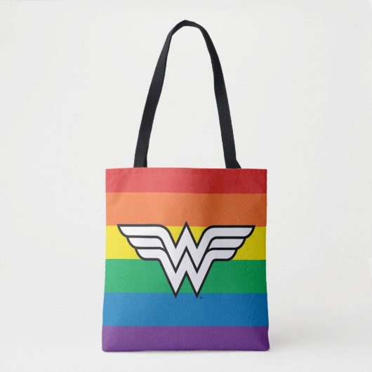 Tote Bag Logo Wonder Woman Rainbow (Devant)