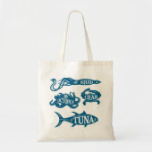 Tote Bag Logos de fruits de mer (Devant)