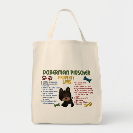 Tote Bag Lois 4 de propriété de Pinscher de dobermann (Devant)