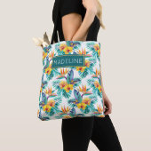 Tote Bag L'oiseau du paradis et le motif | d'orchidée (De près)