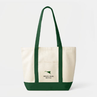 Tote Bag l'oiseau vert, RÉDUISENT. RÉUTILISATION.