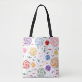 Tote Bag Lollipop Motif coloré (Devant)