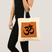 Tote Bag L'OM en mer des vagues oranges (Devant (produit))