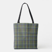 Tote Bag London Plaid Checked Navy bleu et vert (Dos)