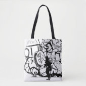 Tote Bag London Street Art Bag, Samurai, Creative Art (Devant)